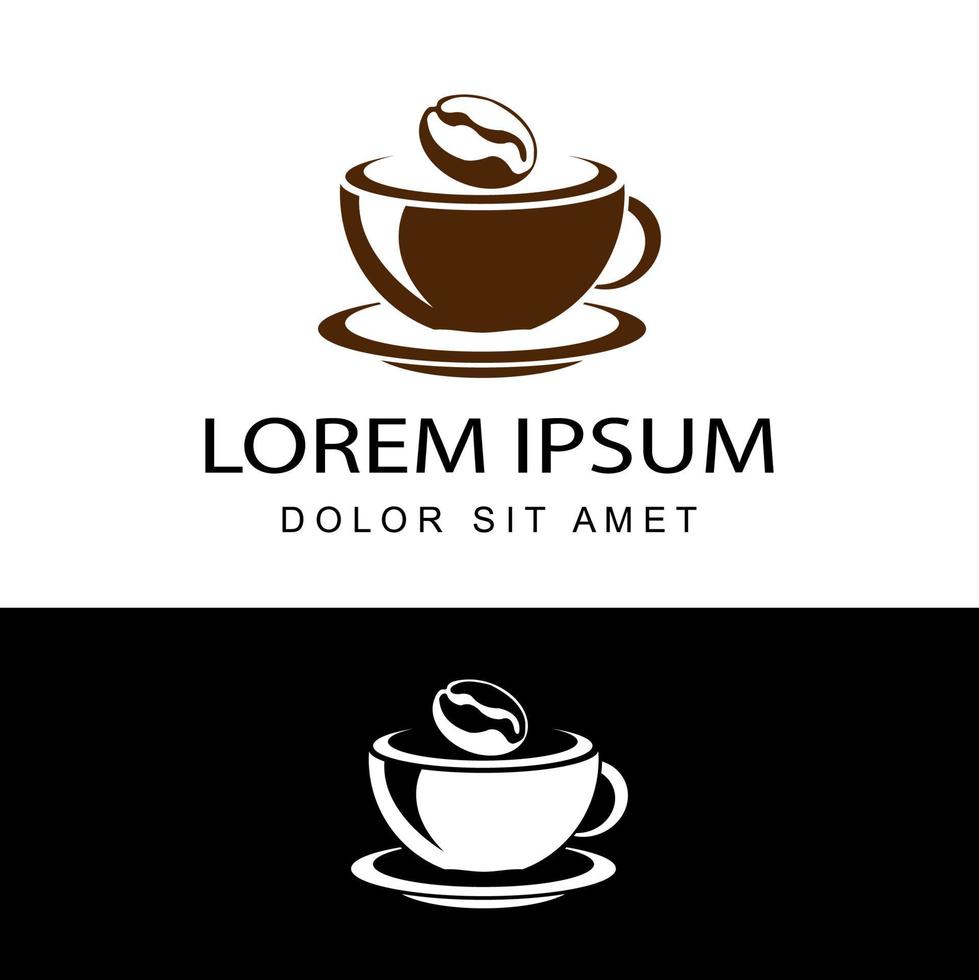 coffee seed logo template design vector