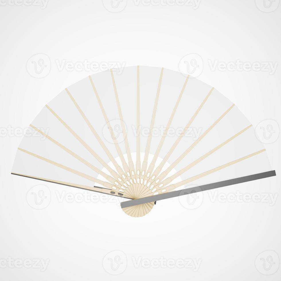 Representación 3d del ventilador plegable japonés foto