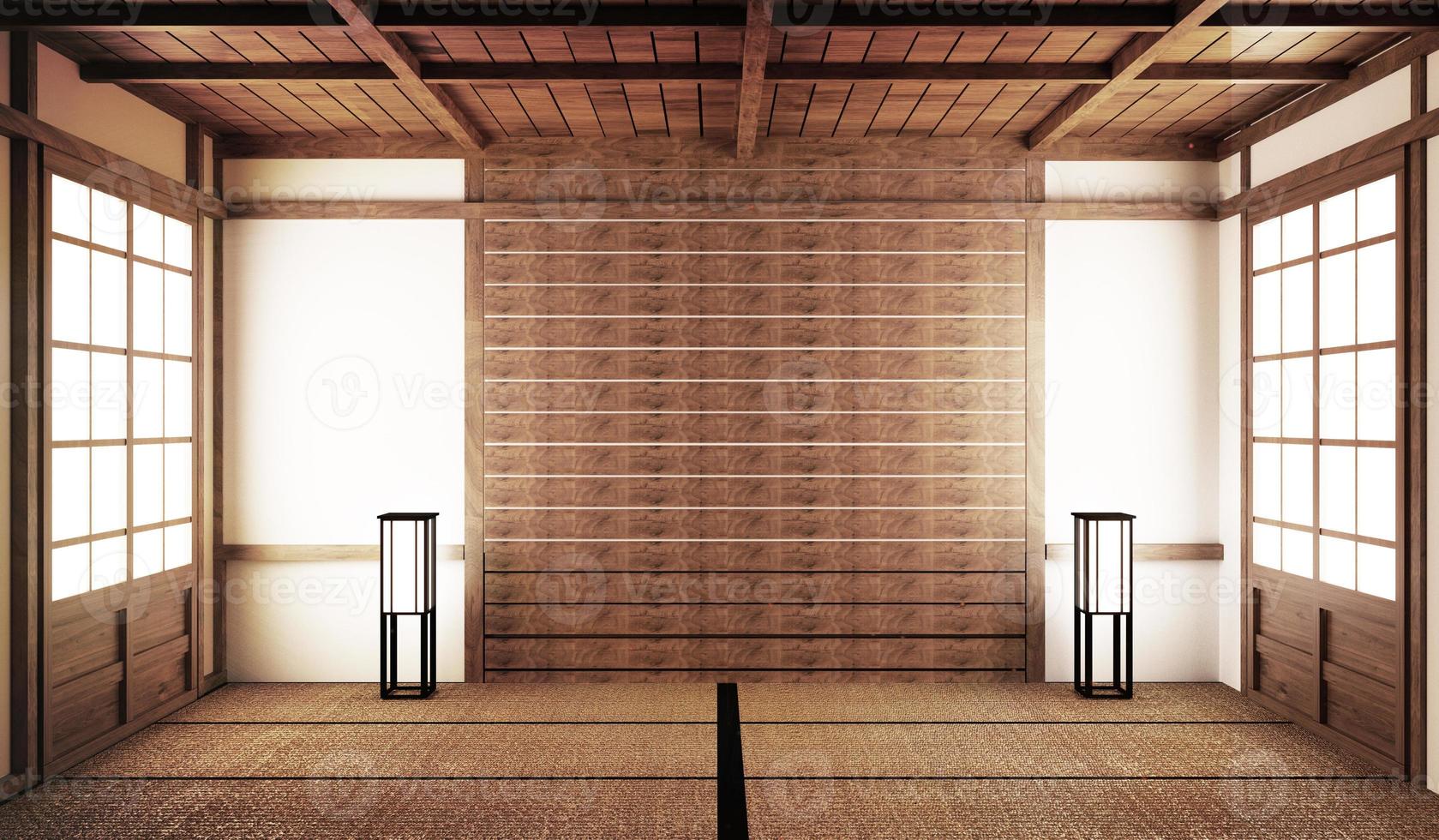 Mock up, Designed specifically in Japanese style, empty room. 3D rendering photo