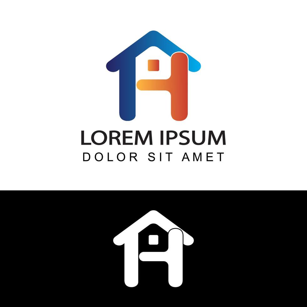 modern house, home logo template design vector in isolated background for real estate, property agency