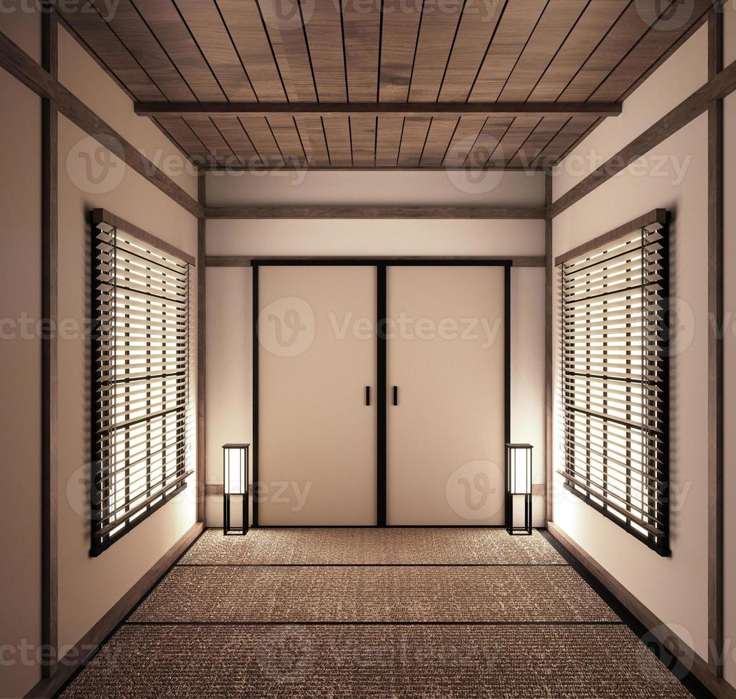 Mock up interior zen style. 3d rendering photo