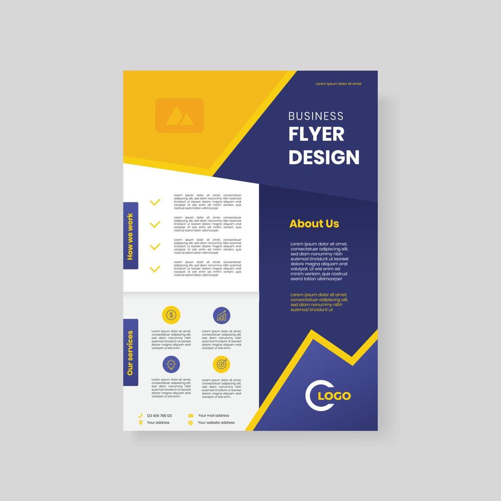 modern business flyer brochure design template vector