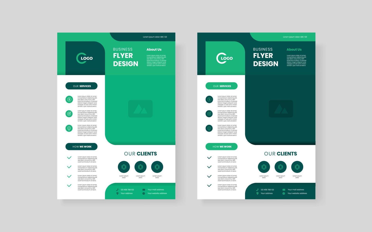 modern business flyer brochure design template vector