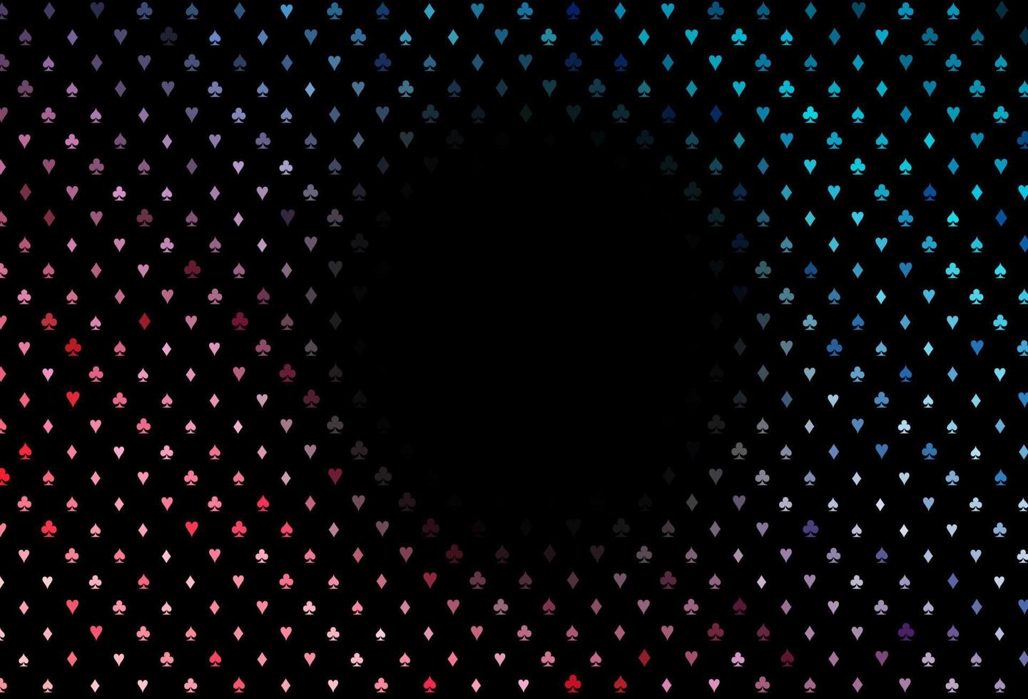 Dark blue, red vector texture with playing cards.