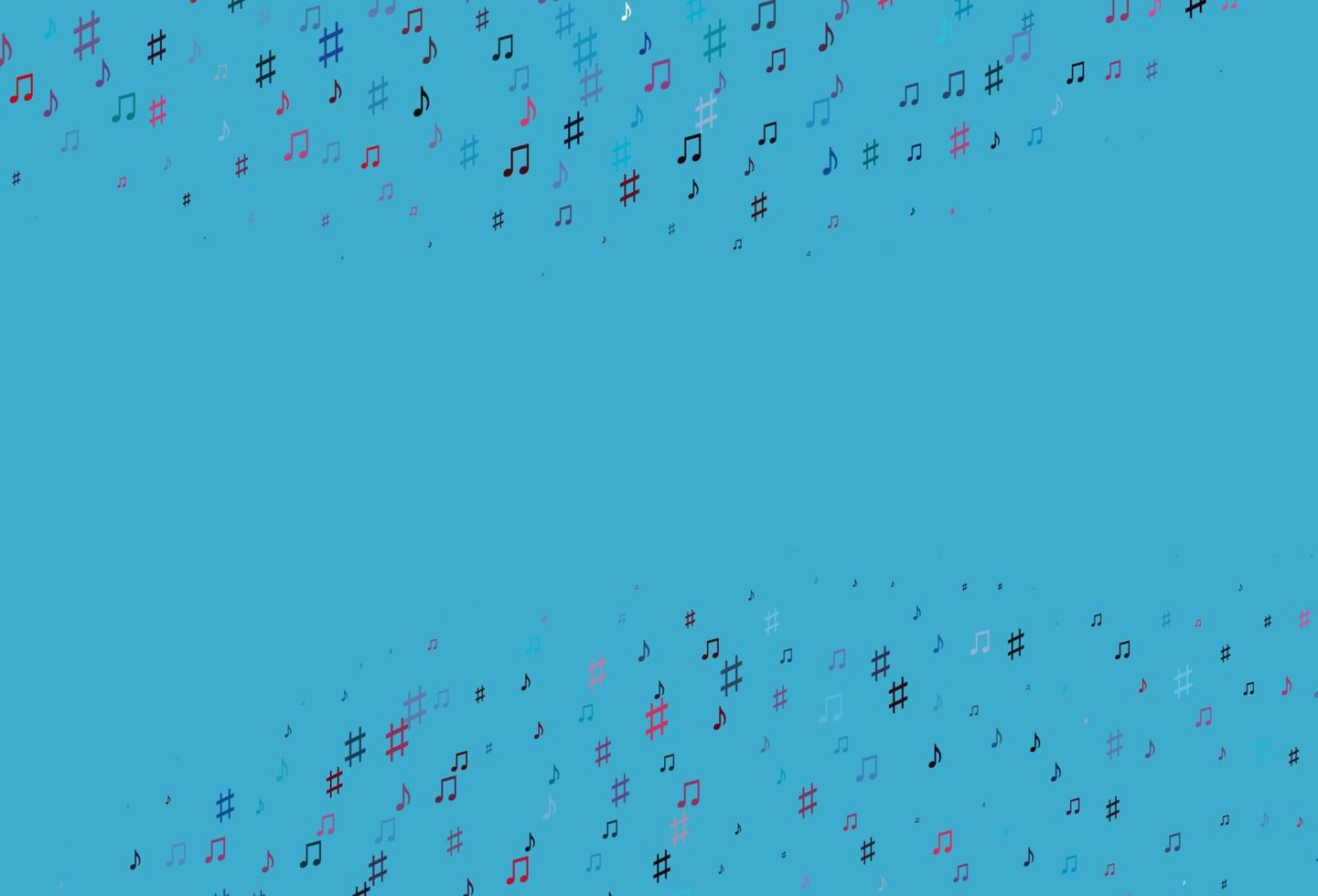Light Blue, Red vector texture with musical notes. 4604476 Vector Art