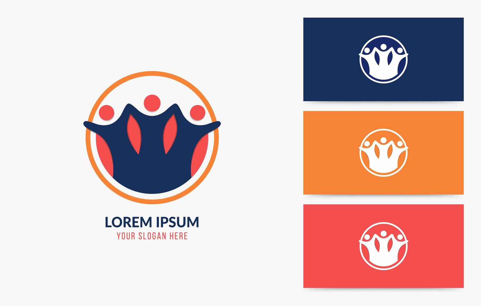 Business teamwork and community logo, social media logotype concept vector