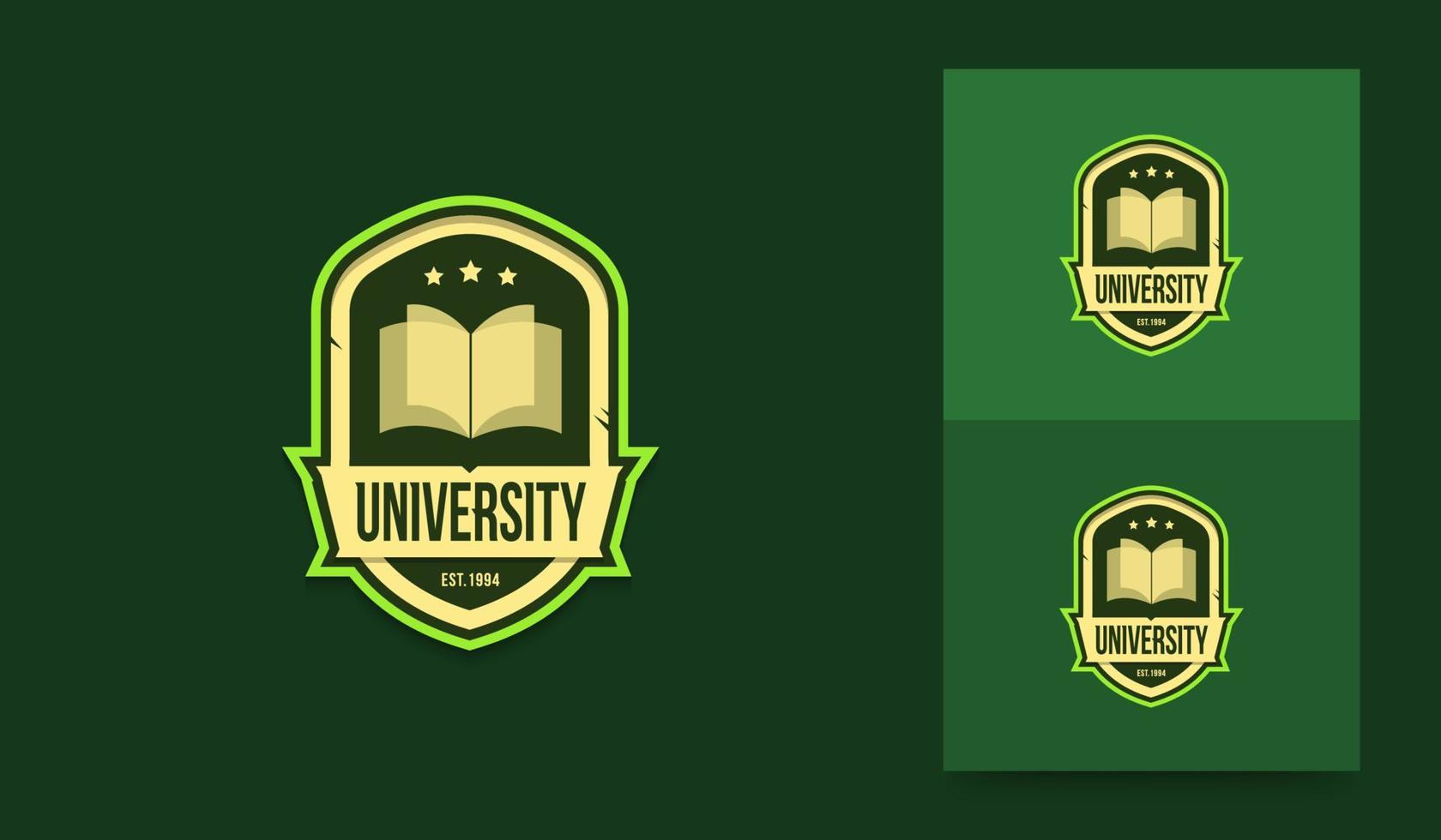 Education school logo template, University and college identity symbol badge vector