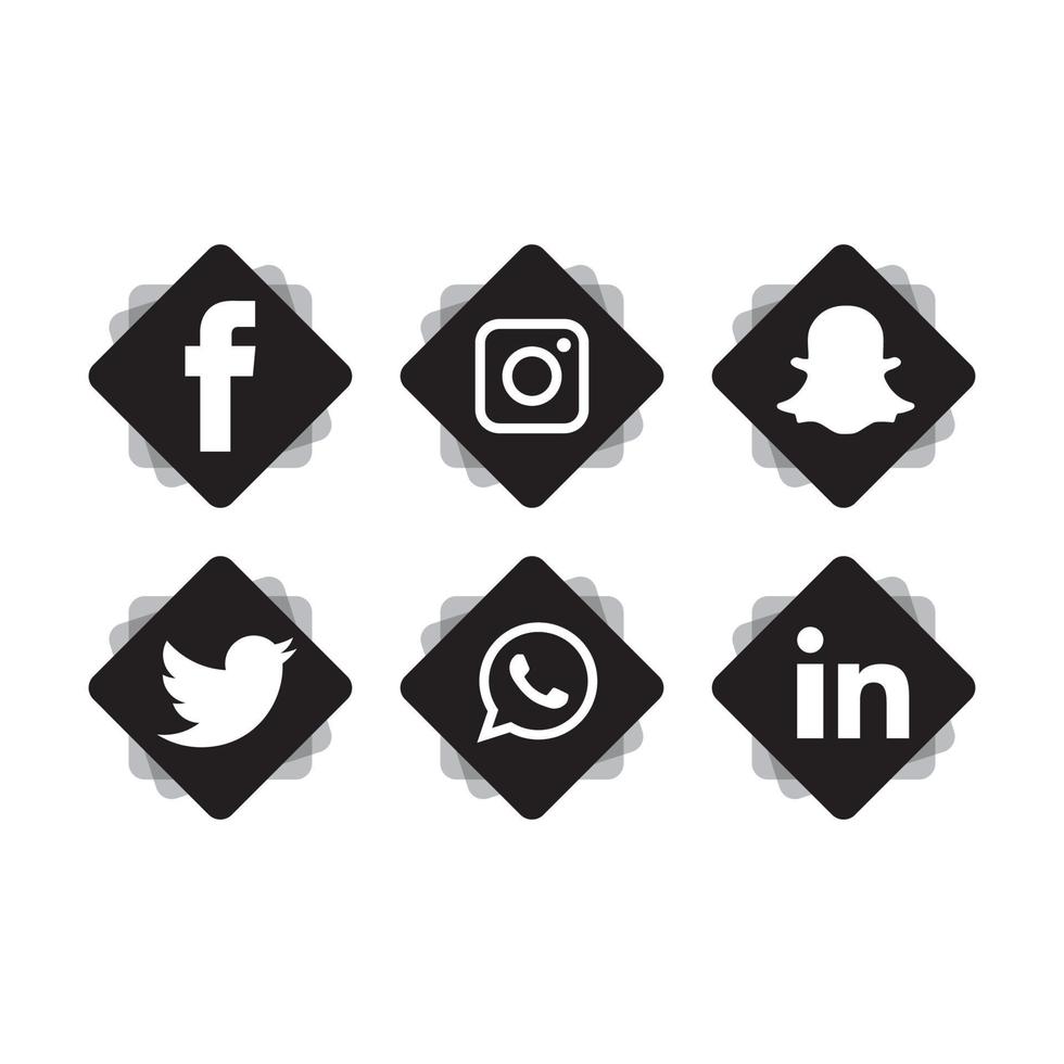 tecnología de iconos planos de redes sociales, red. venta de cara sonriente de grupo de fondo. compartir, me gusta, ilustración vectorial twitter, youtube, whatsapp, snapchat, facebook, instagram, tiktok, tok vector