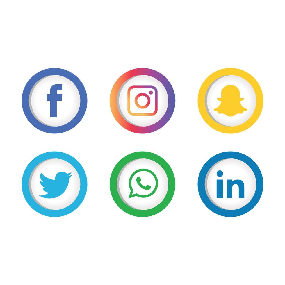 tecnología de iconos planos de redes sociales, red. venta de cara sonriente de grupo de fondo. compartir, me gusta, ilustración vectorial twitter, youtube, whatsapp, snapchat, facebook, instagram, tiktok, tok vector