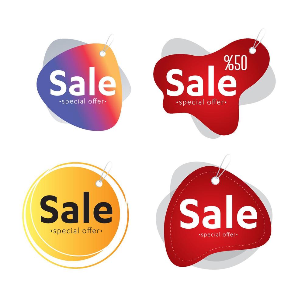 Sale label vector set , shop isolated Stickers, icons, signs, tag , illustrations, shopping tag labels red yellow