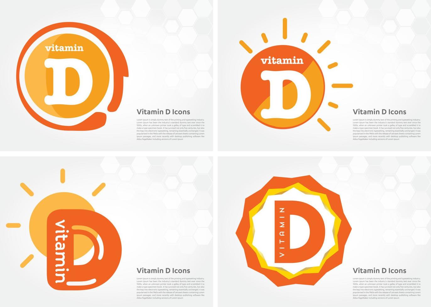 Vitamin D icon Drop collection set, cholecalciferol. golden drop Vitamin complex drop. Medical for heath Vector illustration