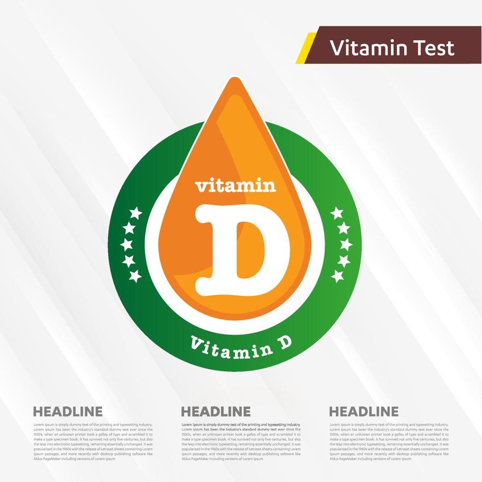 Vitamin D icon Drop collection set, cholecalciferol. golden drop Vitamin complex drop. Medical for heath Vector illustration