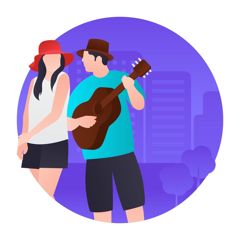 Romantic Guitar Concepts vector