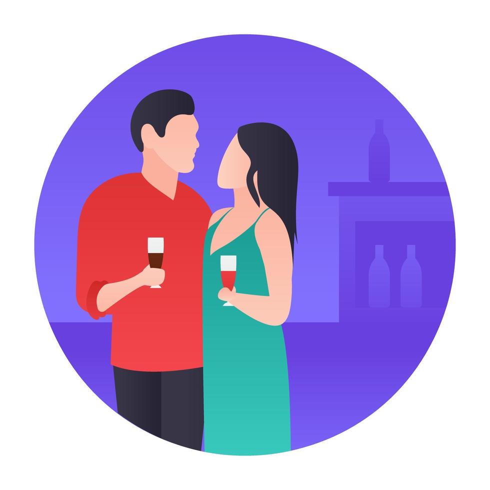 Drinking Lovers Concepts vector