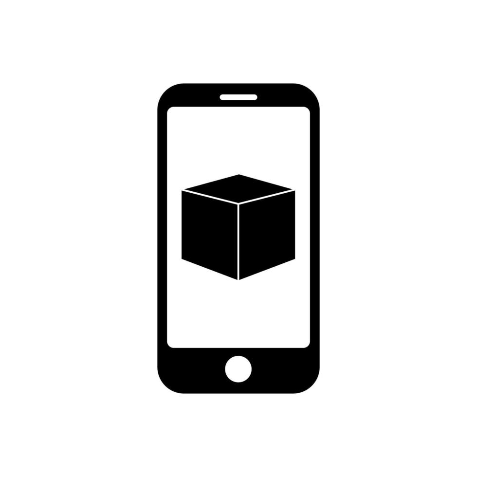 Phone with closed box icon symbol for app and web vector