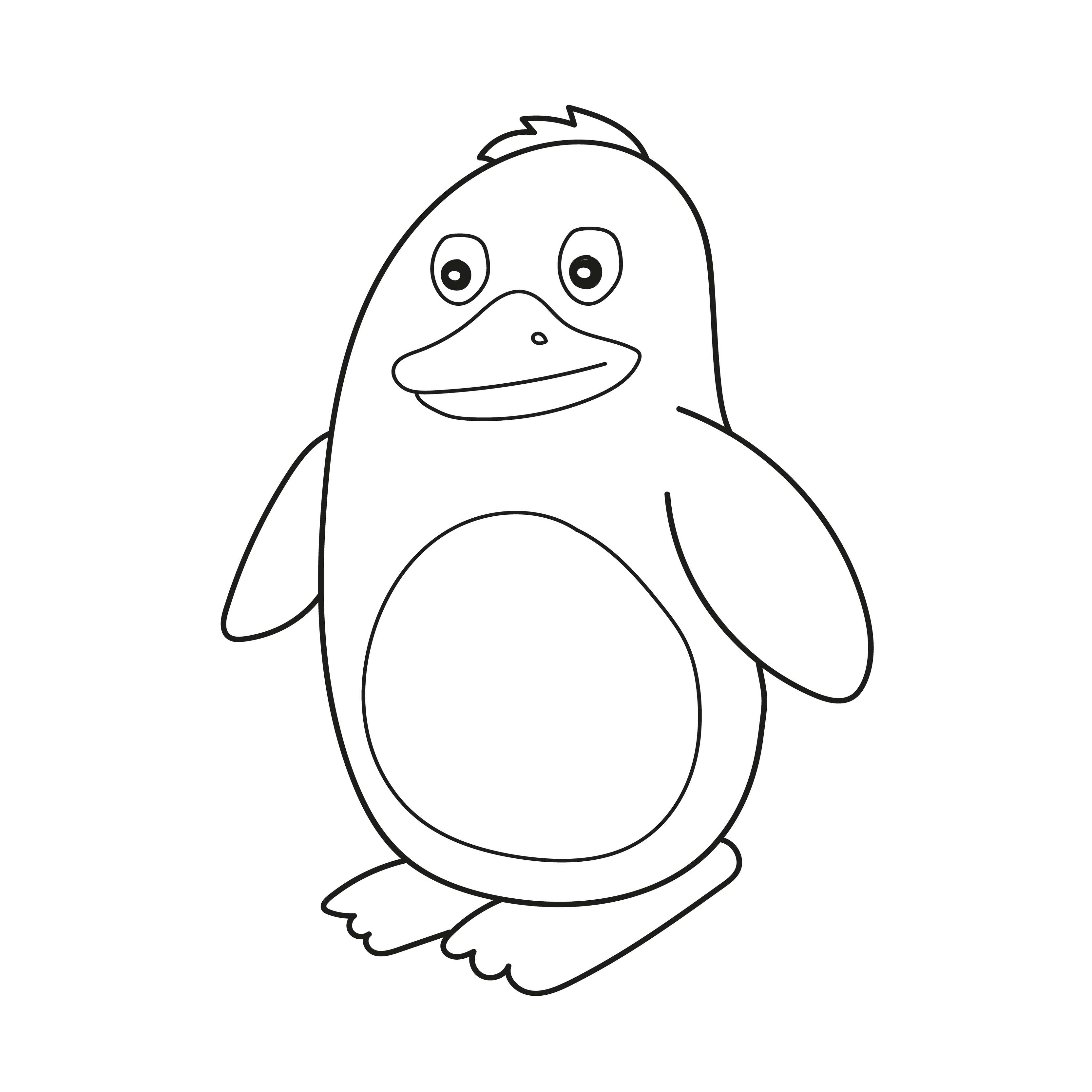 Premium Vector  Hand drawn penguin in doodle style sketch. line art and  color. kids education