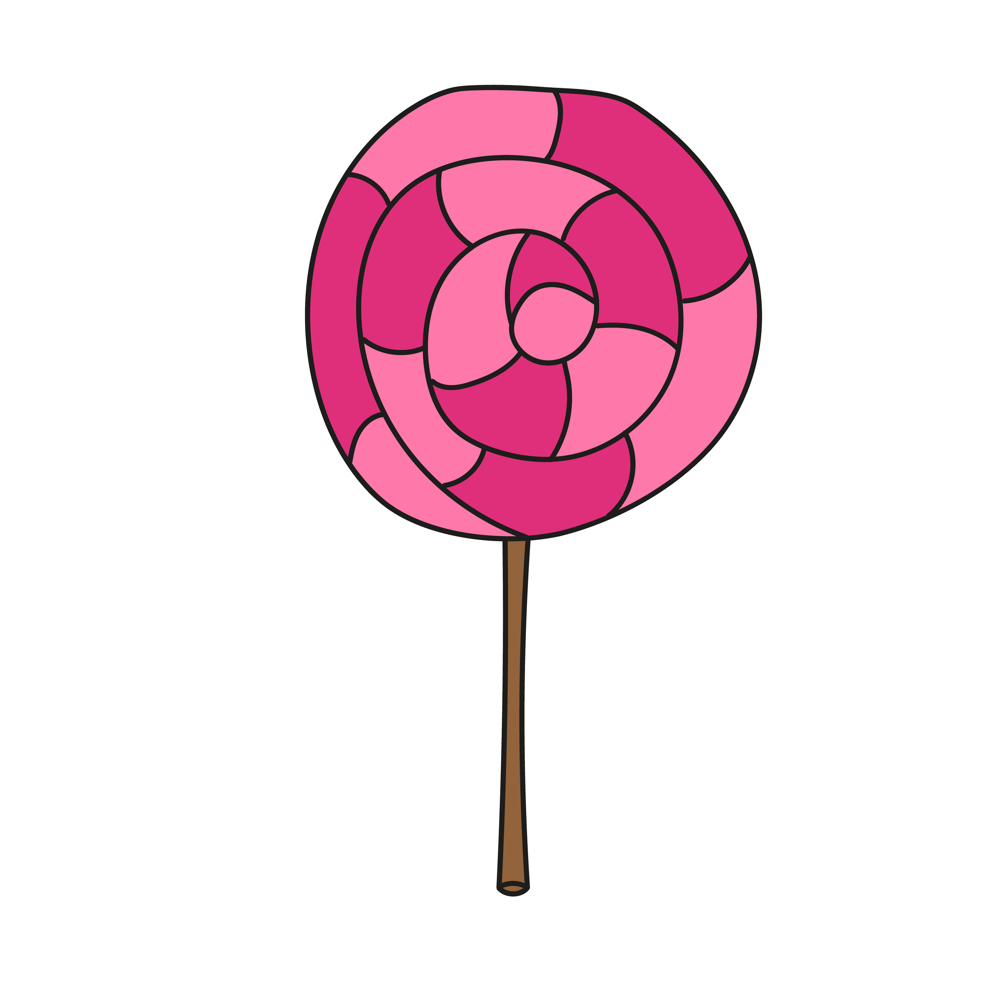 Simple cartoon icon. Pink lollipop 4606127 Vector Art at Vecteezy