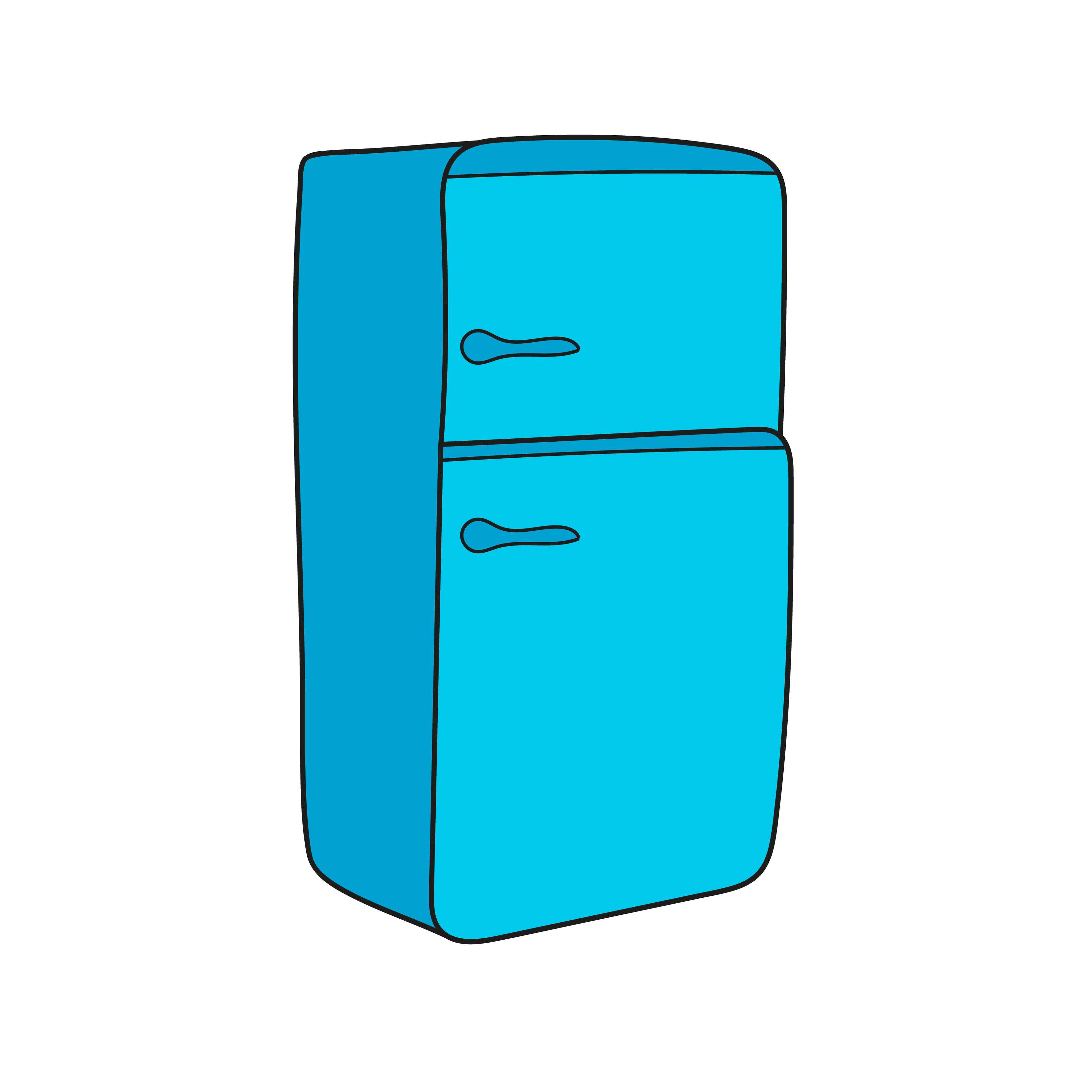 Simple cartoon icon. Refrigerator vector cartoon illustration 4606155  Vector Art at Vecteezy