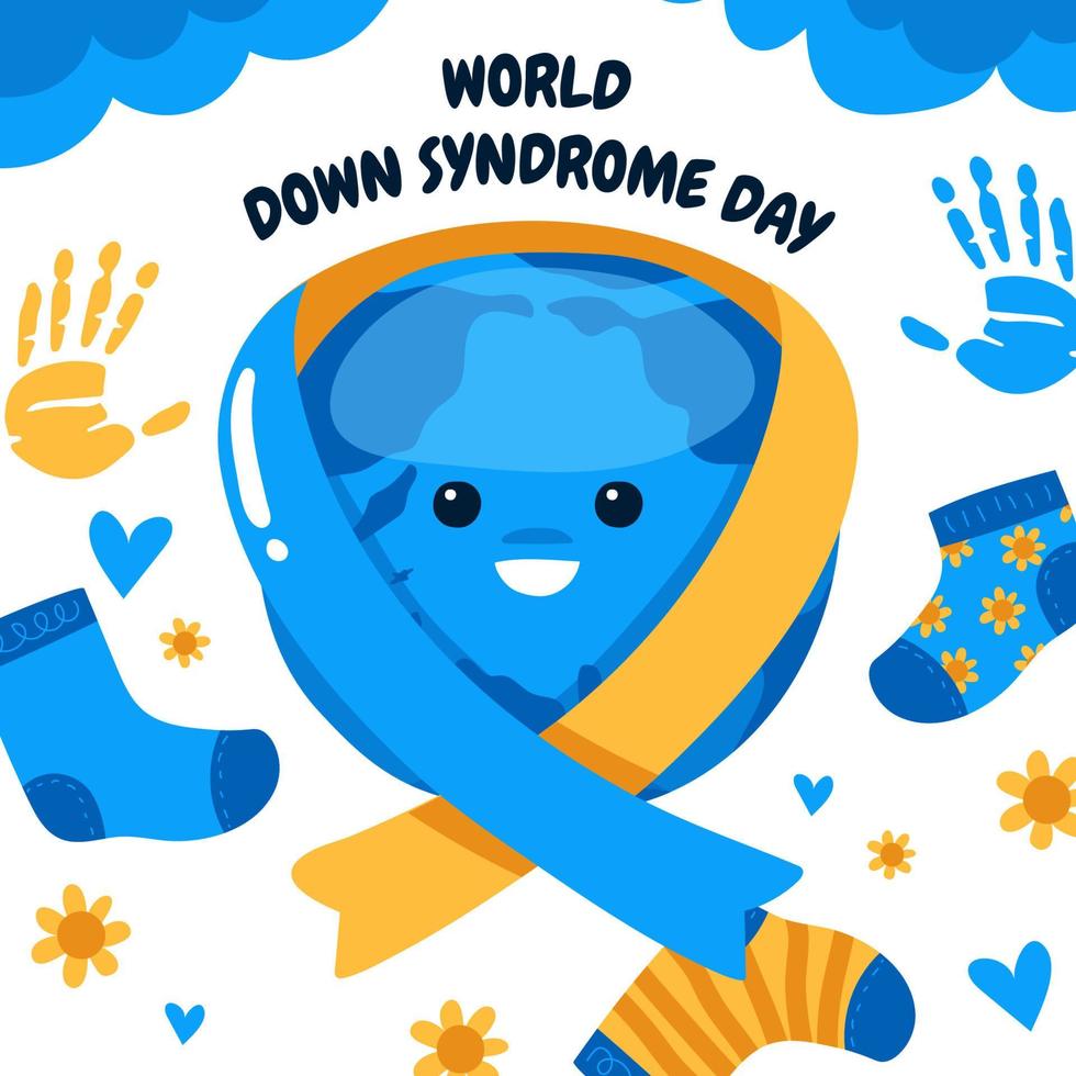 feliz dia mundial del sindrome de down vector