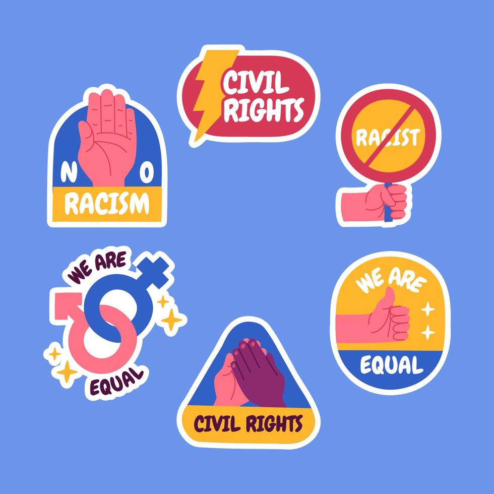 Civil Rights Sticker Pack vector