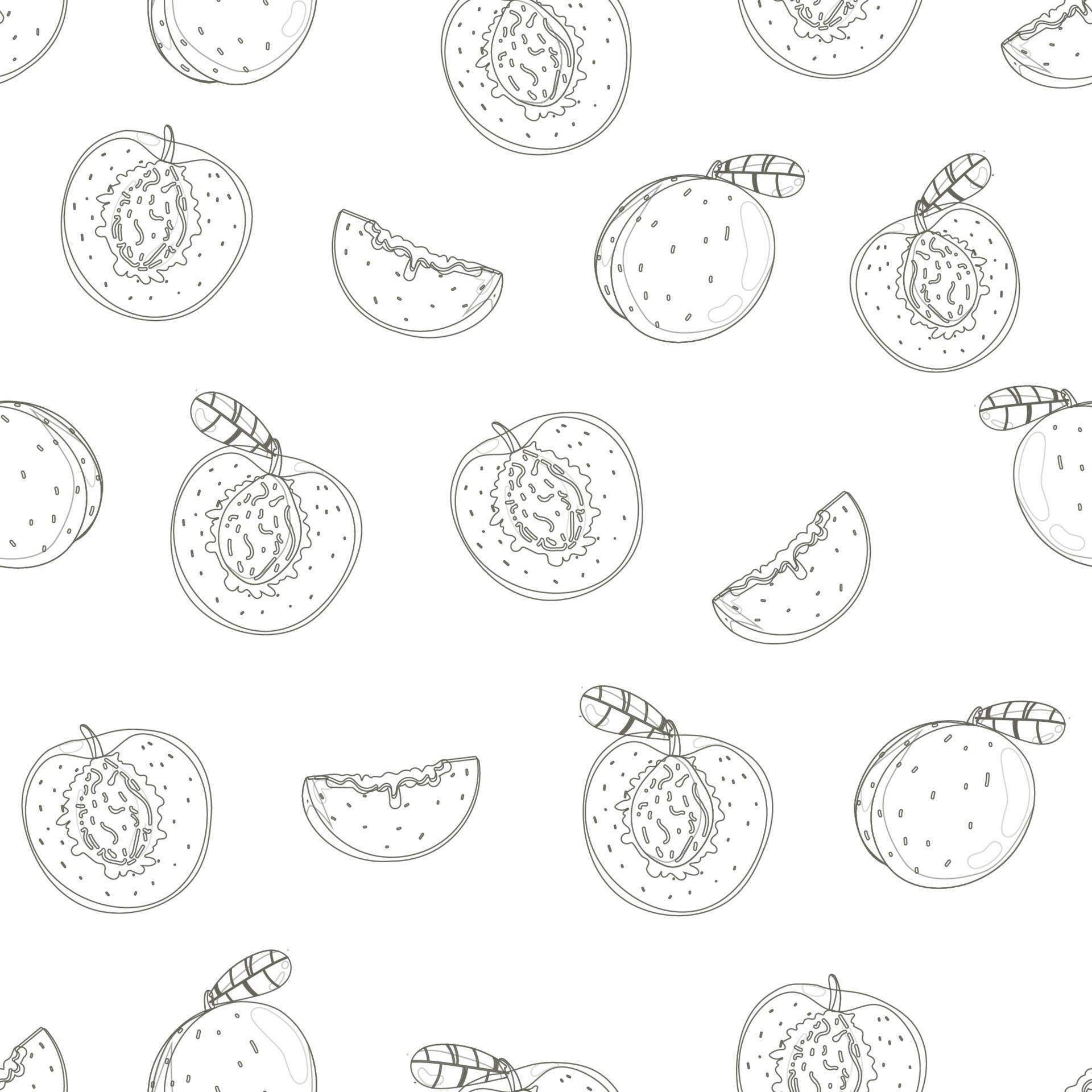 pink peach seamless pattern. fresh fruit background. Apricot endless background, texture. Fruits