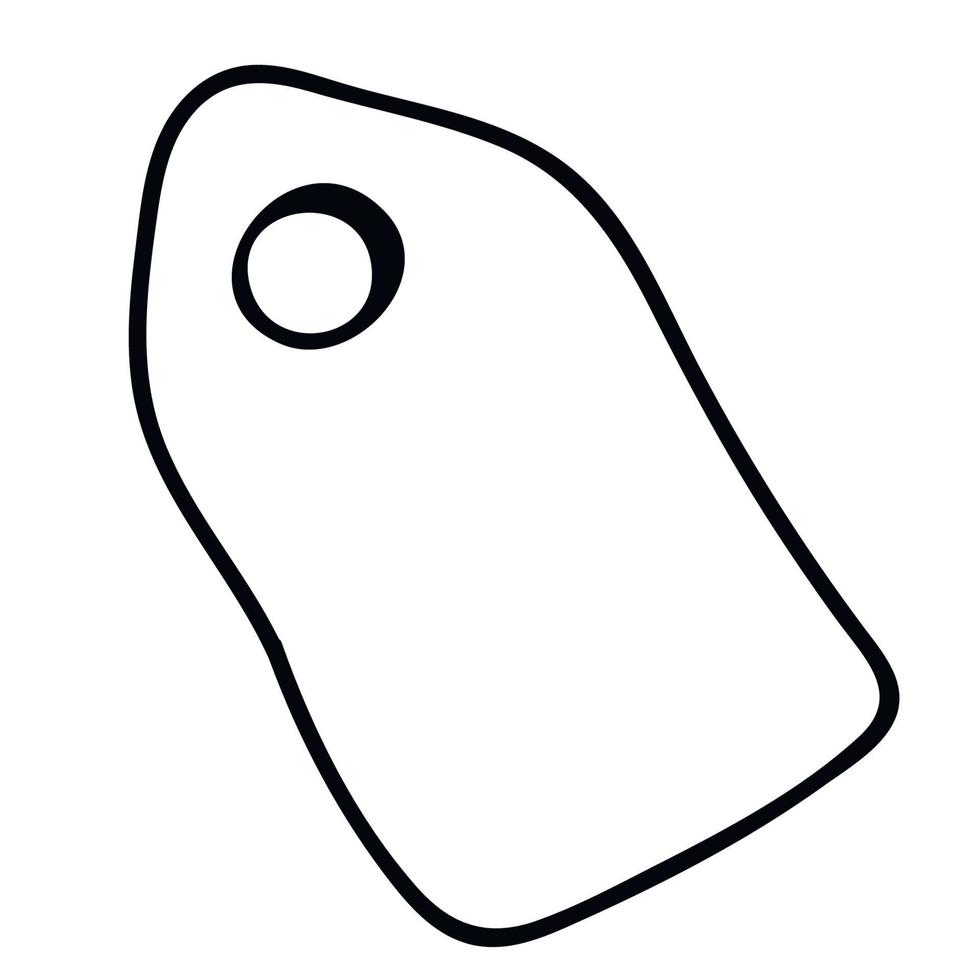 hand drawn price tag label doodle vector