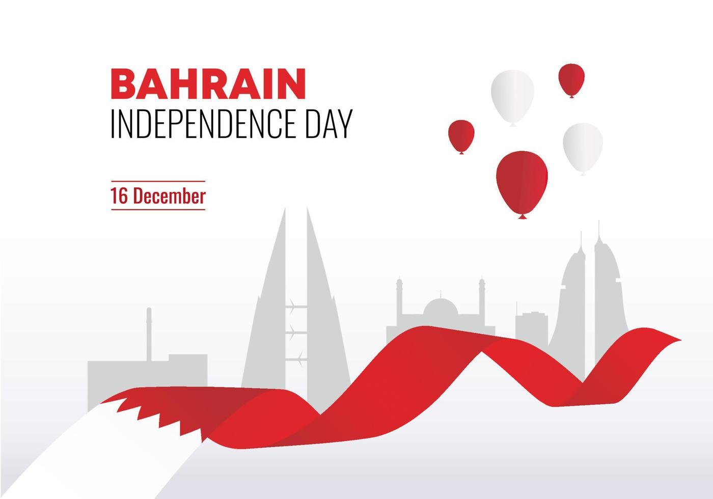 bahrain independence day background banner poster for celebration on August 15 th. vector