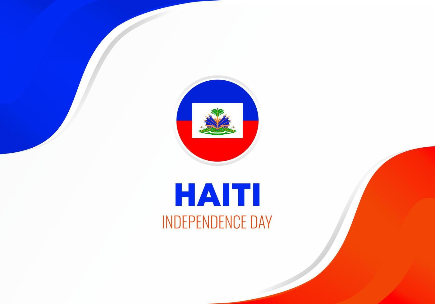 Haiti independence day poster for celebration on January 1 st. vector