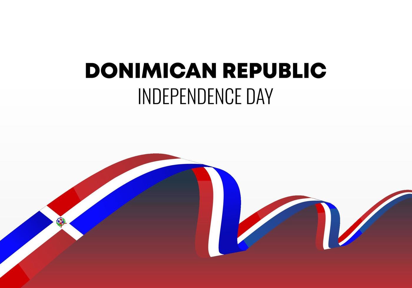 Dominican independence day national celebration on February 27 th. vector