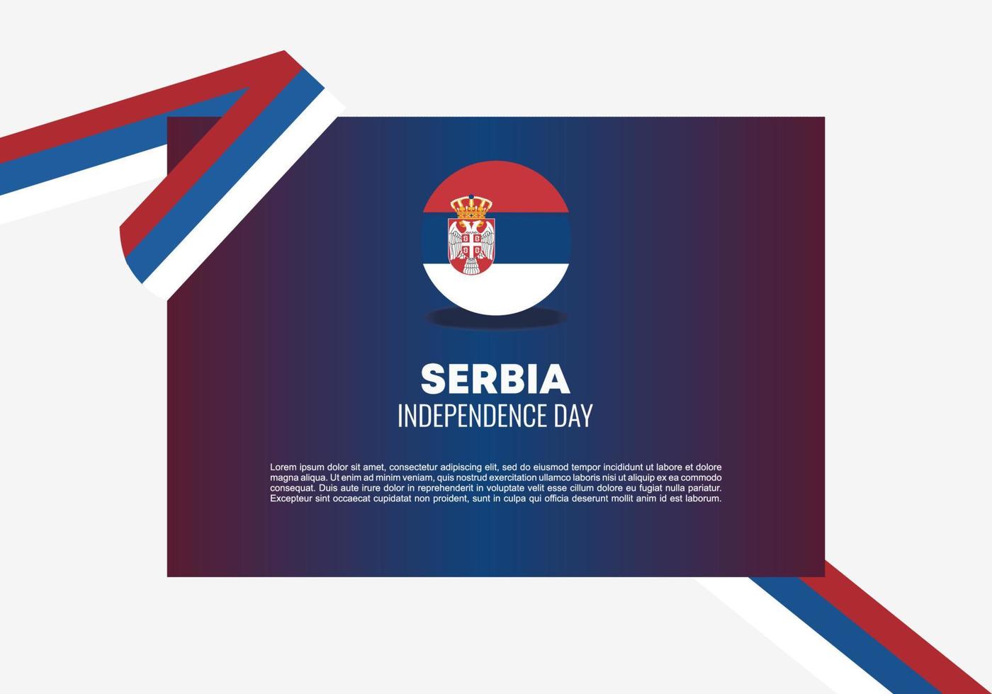 día de la independencia de serbia para la celebración el 15 y 16 de febrero. vector