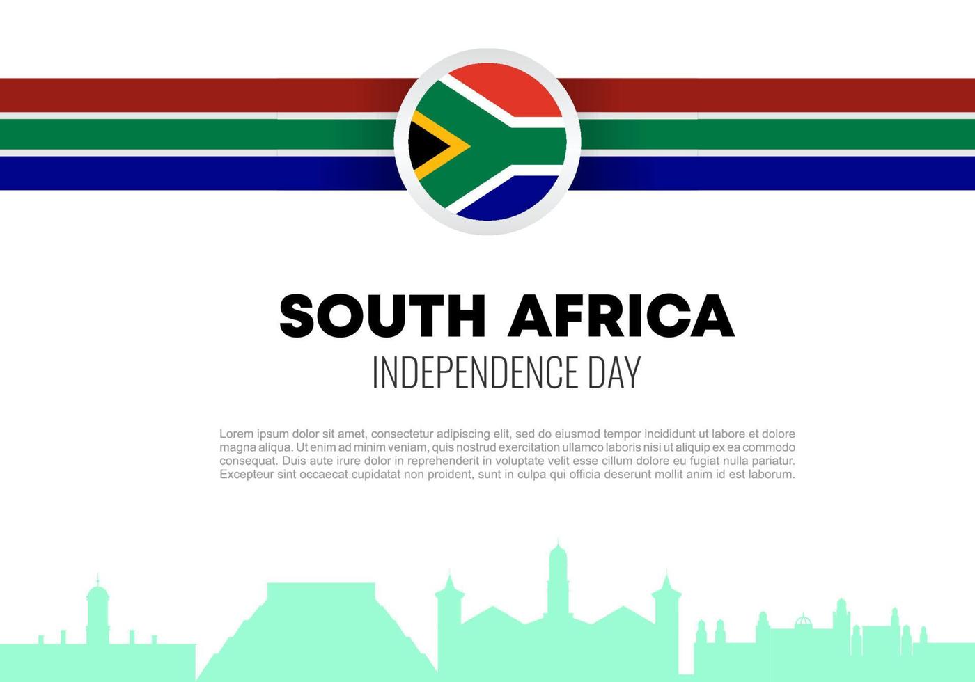 South africa independence day background banner poster for celebration on April 27 th. vector