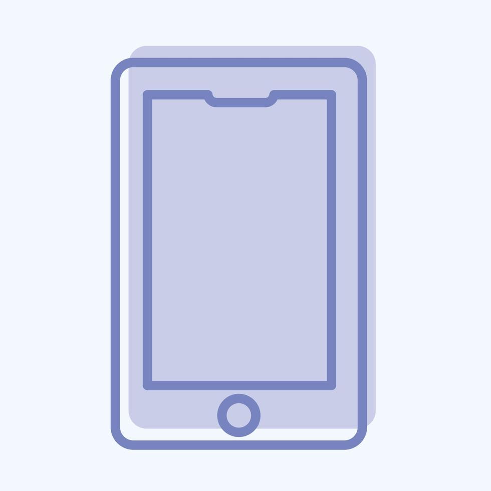 Icon Mobile - Two Tone Style,Simple illustration,Editable stroke vector