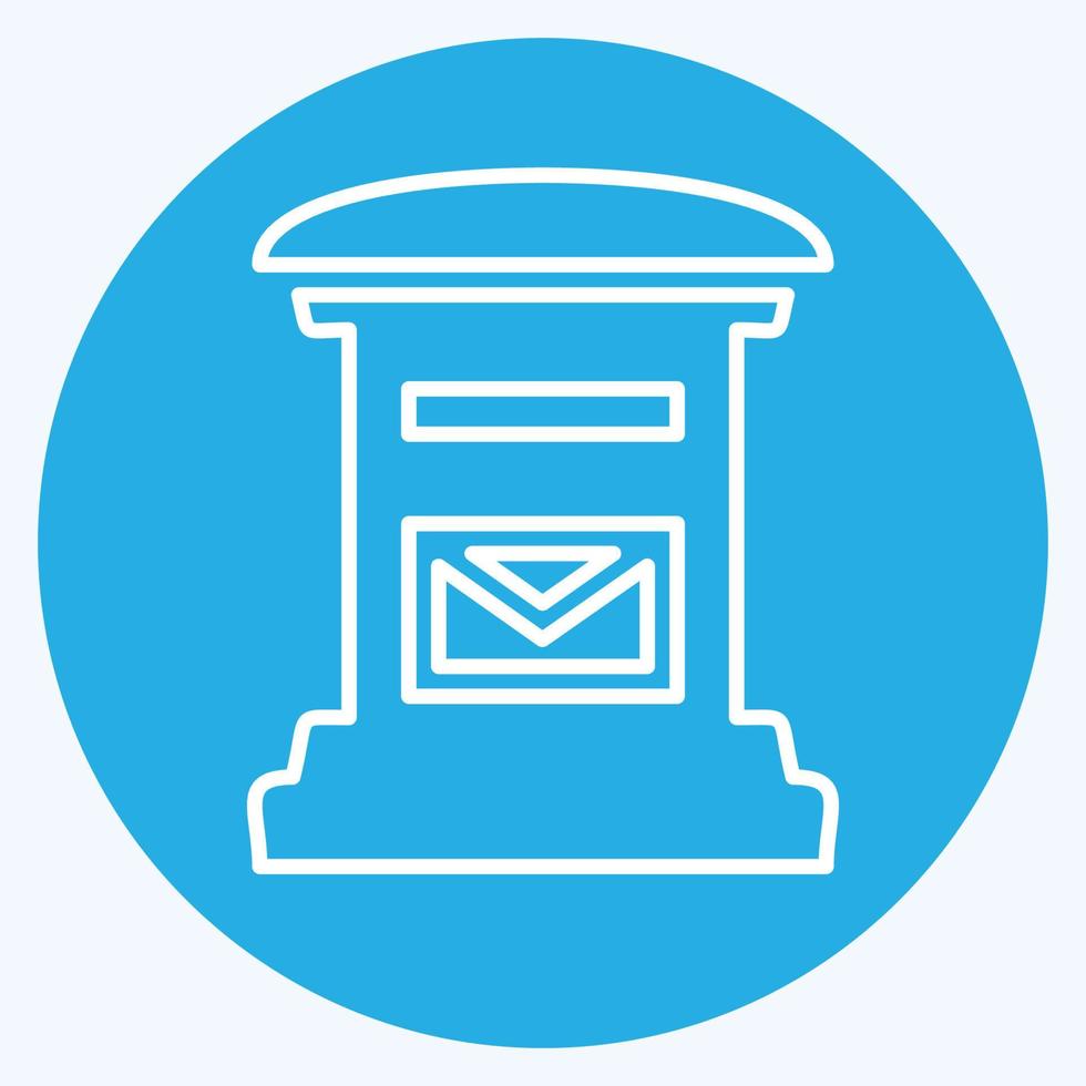 Icon Letterbox - Blue Eyes Style,Simple illustration,Editable stroke vector