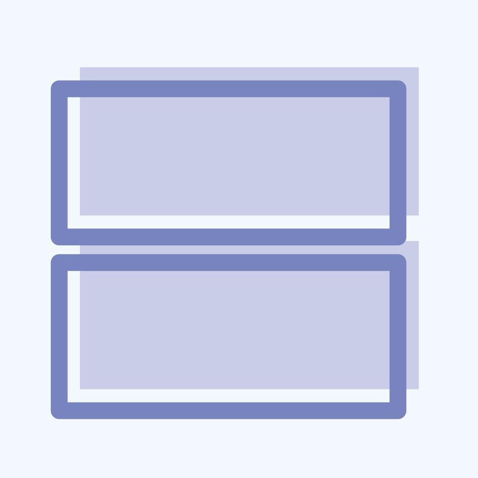 Icon View Agenda - Two Tone Style - Simple illustration,Editable stroke vector
