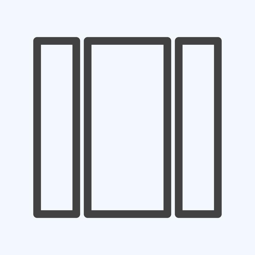 Icon View Column - Line Style - Simple illustration,Editable stroke vector