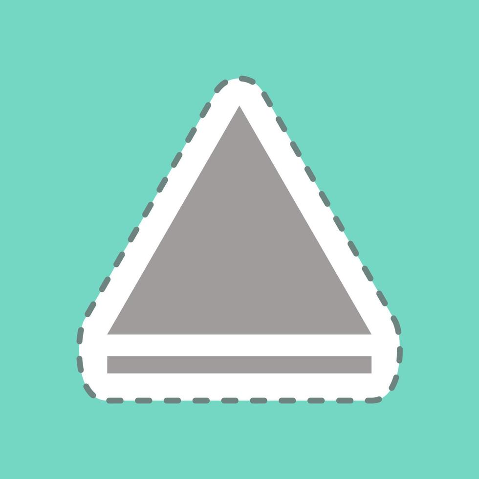 Sticker Eject - Line Cut - Simple illustration,Editable stroke vector