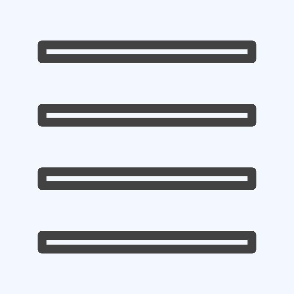 Icon View Headline - Line Style - Simple illustration,Editable stroke vector