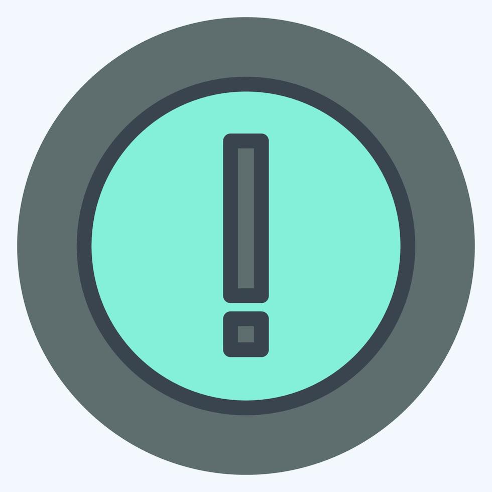 Icon Error Outline - Color Mate Style - Simple illustration,Editable stroke vector