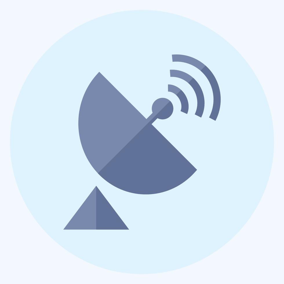 icono de antena parabólica - estilo plano, ilustración simple, trazo editable vector