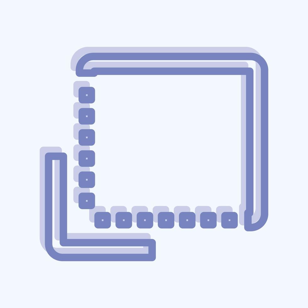Icon Flip to Back - Two Tone Style - Simple illustration,Editable stroke vector