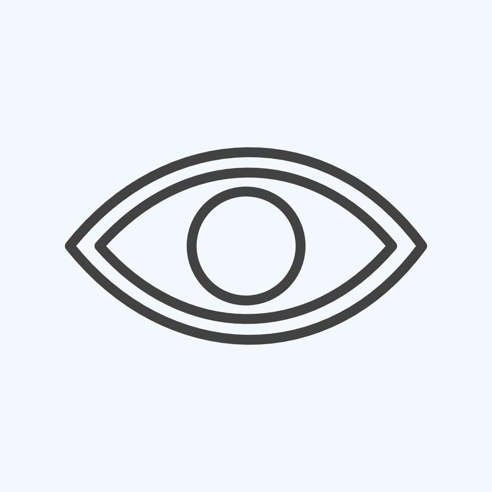 Icon Visibility - Line Style - Simple illustration,Editable stroke vector