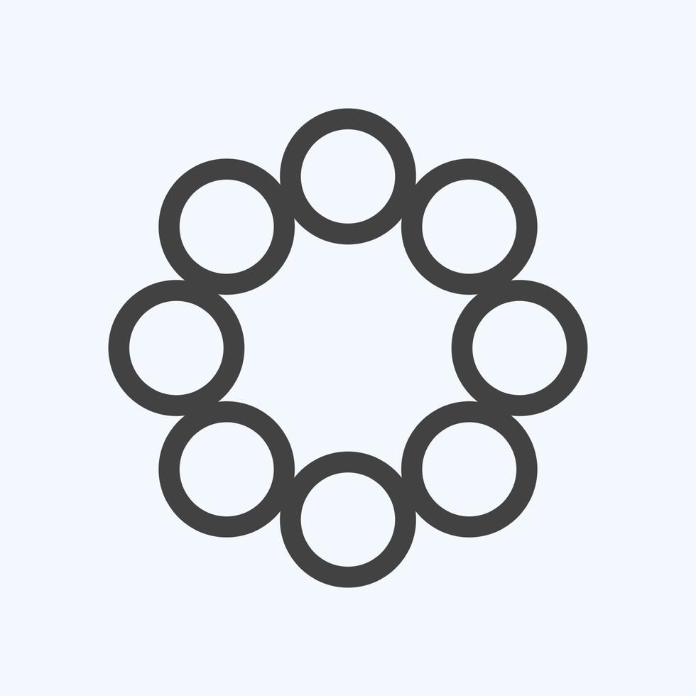 Icon Group Work - Line Style - Simple illustration,Editable stroke vector