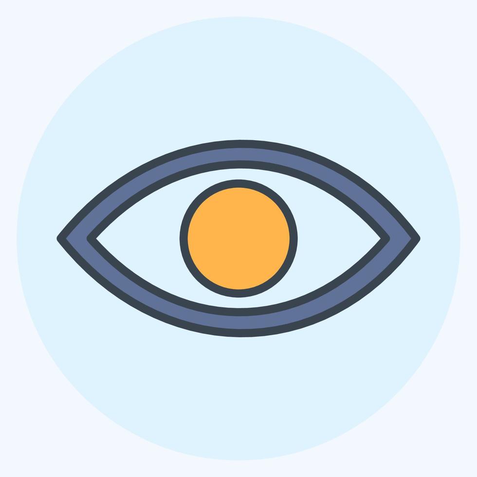 Icon Visibility - Color Mate Style - Simple illustration,Editable stroke vector