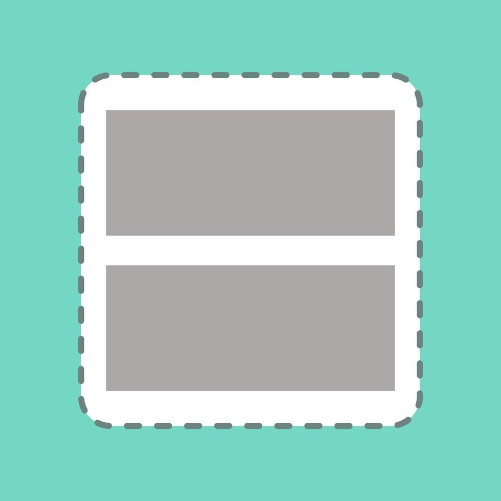 Sticker View Agenda - Line Cut - Simple illustration,Editable stroke vector