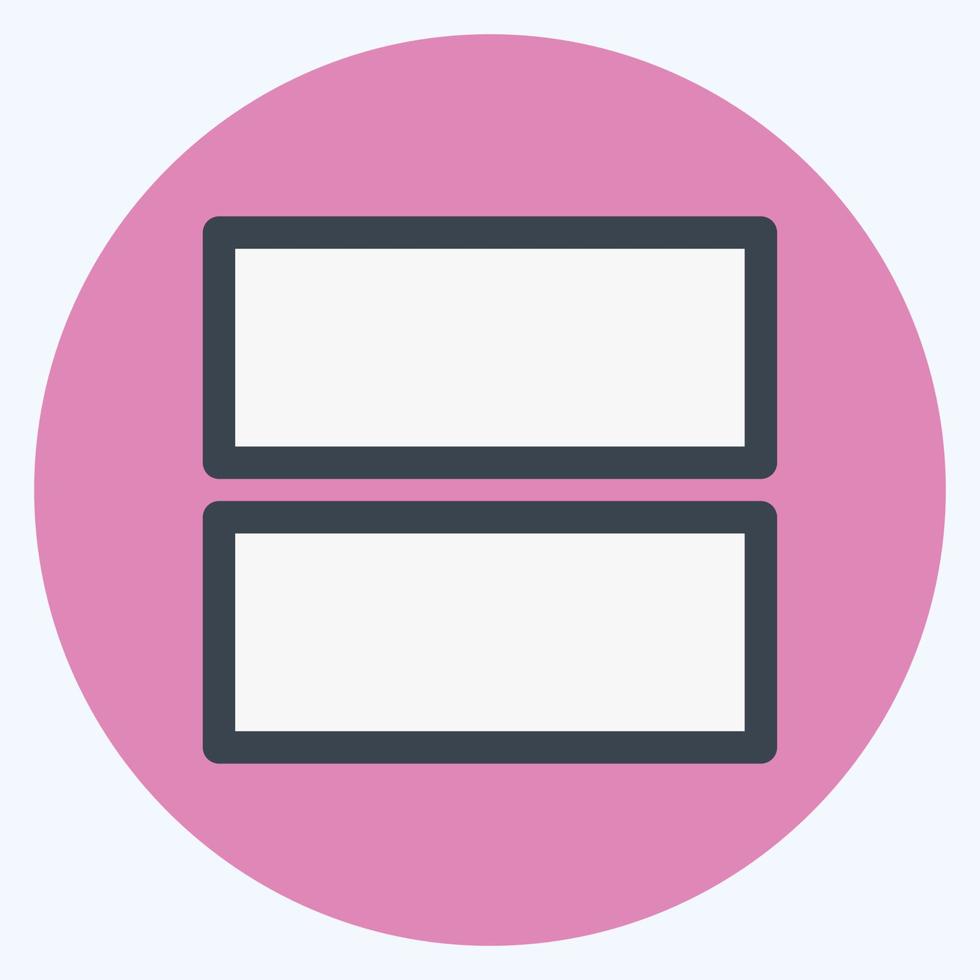Icon View Agenda - Color Mate Style - Simple illustration,Editable stroke vector