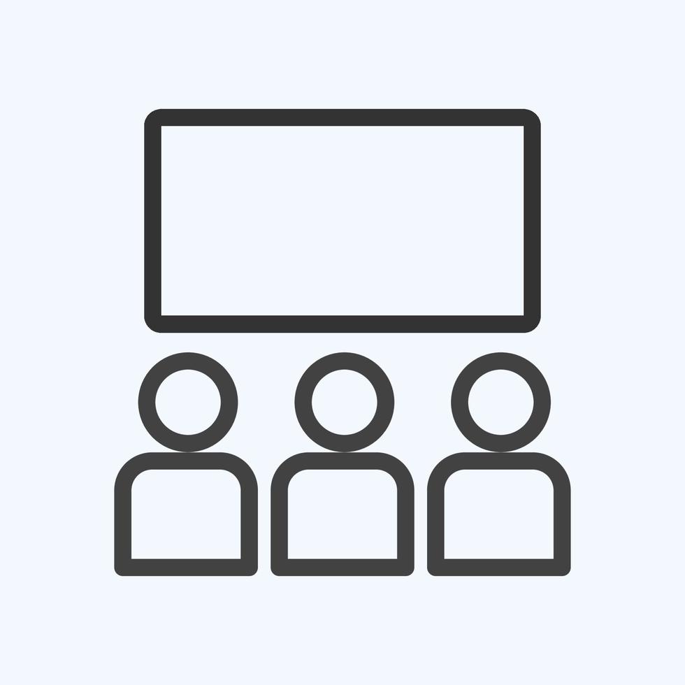 Icon Theaters - Line Style - Simple illustration,Editable stroke vector