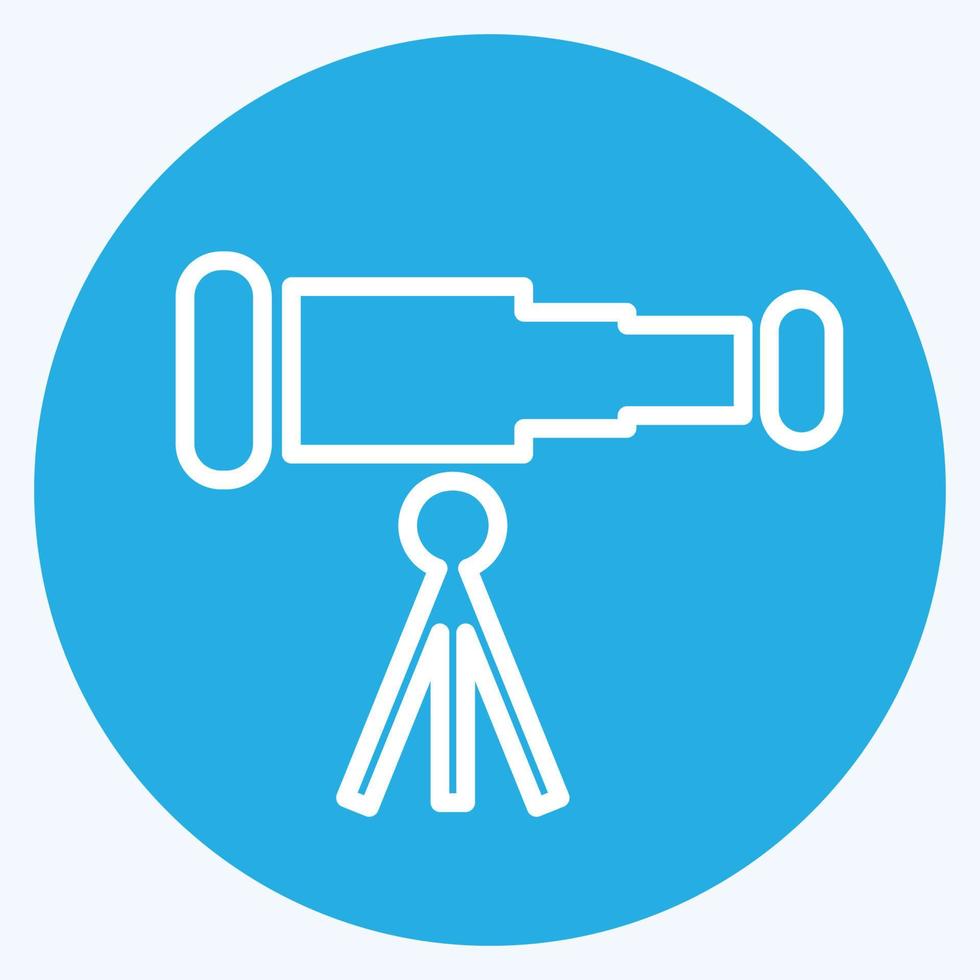 Icon Telescope - Blue Eyes Style,Simple illustration,Editable stroke vector