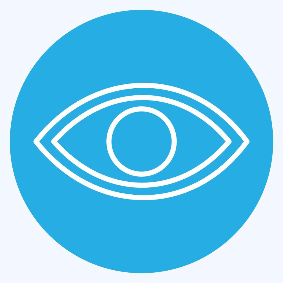 Icon Visibility - Blue Eyes Style - Simple illustration,Editable stroke vector