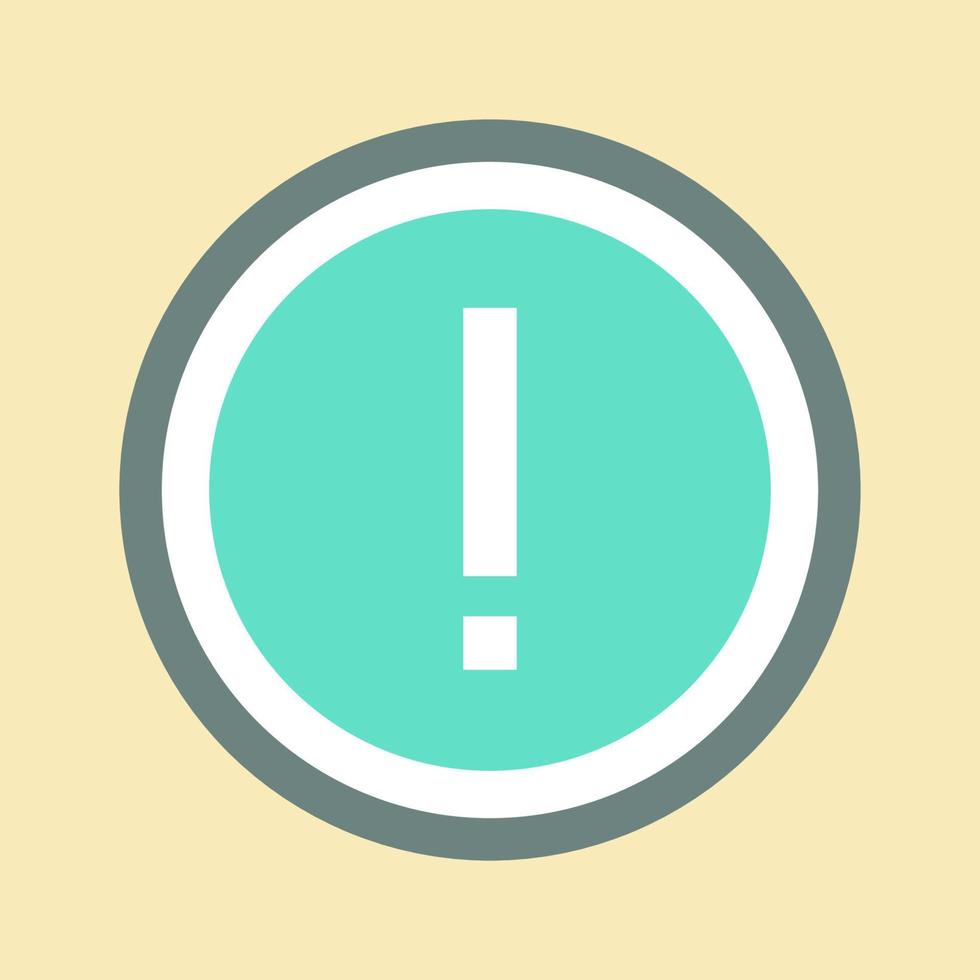 Sticker Error Outline - Color Mate Style - Simple illustration,Editable stroke vector