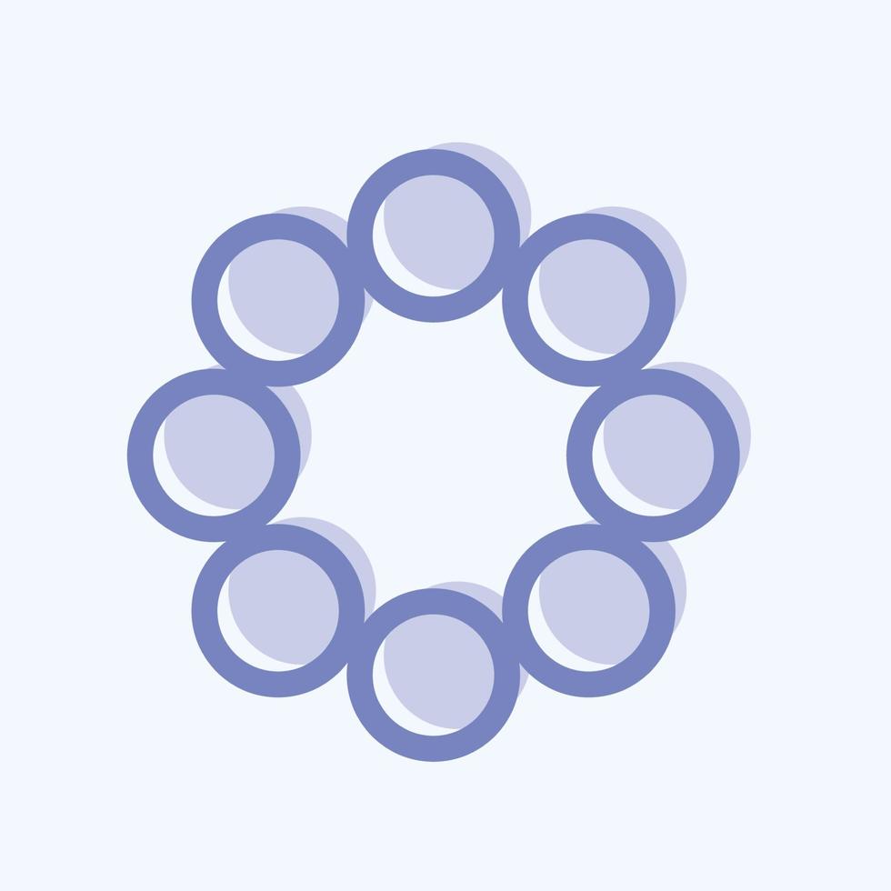 Icon Group Work - Two Tone Style - Simple illustration,Editable stroke vector
